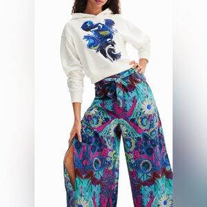 Desigual PALAZZO PANTS M. CHRISTIAN LACROIX Wearable‎ Art Abstract | Size S